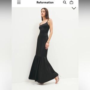 Reformation Satin Evening Gown